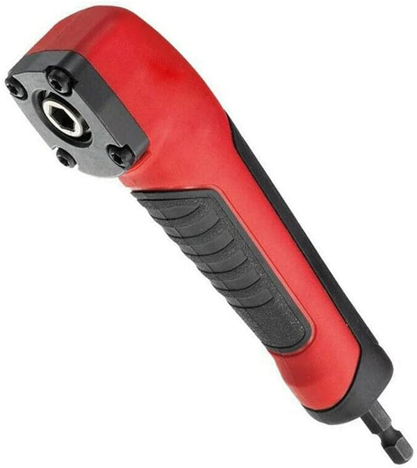 Right Angle Attachment for Electric Screwdriver, 90 Degree Corner Device, Shockwave Impact Duty (Red, Black)
