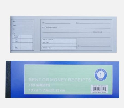 PitLite 50 Sets per Book Rent, Receipt Book New Sales Order Money Receipt