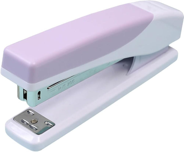 LUOZZY Large Capacity Desktop Stapler, Labor-Saving Stapler for Office Desk Accessories, Reduced Effort Stapler, Purple