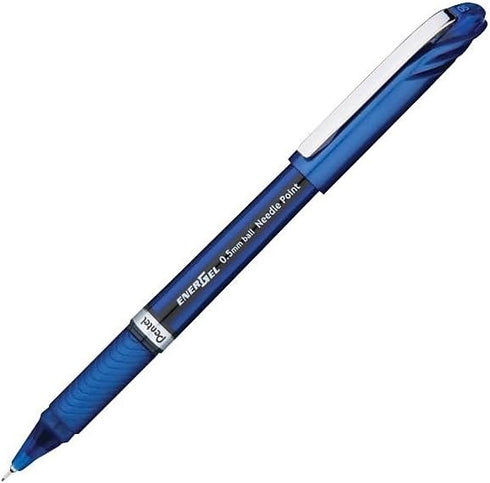 Pentel EnerGel NV Liquid Gel Pen, .5mm, Blue Ink, Blue Barrel, Dozen, BLN25C