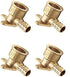 (Pack of 4) EFIELD Pex Fitting, 1/2 Inch x 1/2 Inch Female NPT Drop-Ear Elbow Brass