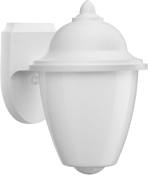 1-Light Progress Lighting Polycarbonate Outdoor Acrylic Shade Traditional Outdoor Wall Lantern Light White