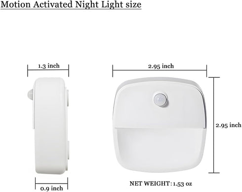 6000K Light/3000K Hallway,Garage,2 Pack Consss Motion Activated Night Light,Nightlights with Light Sensors Dual Color