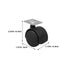 4pcs 2-inch KALLORY Swivel Plastic Caster Wheels for Office Chair Replacement, Heavy Duty Flat Plate Casters Suitable