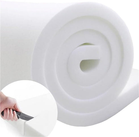 Zanotva Square Upholstery High Density Foam White Seat Cushion Replacement for Sofa Couch