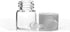 Enslz 50 Pcs Oil Bottles for Essential Oils 1 ml Transparent Glass Vials with Orifice Reducers, White Caps, 2 pcs