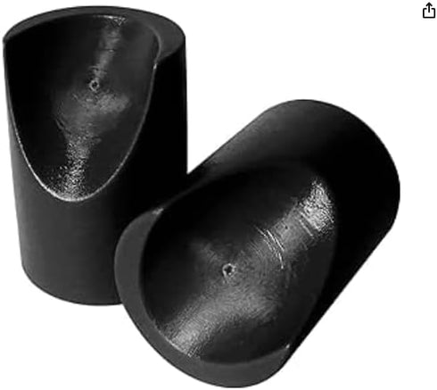 8-Pack Black Folding Chair Stabilizer Caps - Durable Plastic End Caps for Outdoor Stability