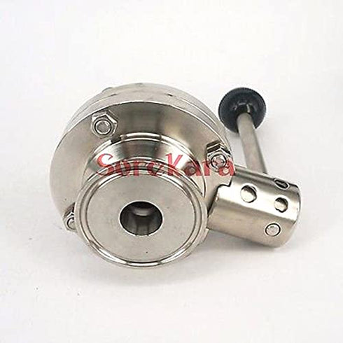 DIYNoLab 3/4" 19mm SS304 1.5" Stainless Steel Sanitary Tri Clamp Butterfly Valve Brew Beer Dairy Product