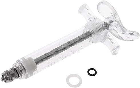 100ml Plastic and Stainless Steel Syringe, Reusable Measuring Syringe Tools for Animal Veterinary, Industrial