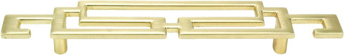 Semetall 5.6" Drawer Pulls, Modern Gold Cabinet Handles for Furniture Hardware Dresser Door with Screws,3.8" Hole Distance,Pack of 2 by Semetall