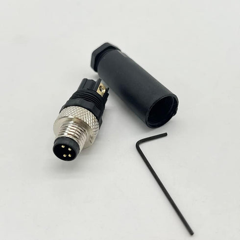 2Pcs M8 4 Pin Connector, Unshielded Field Assembly Wireable Sensor IP67 A Code Straight Type Adapter