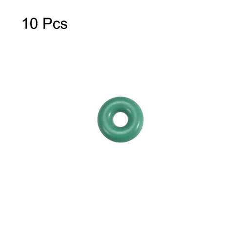 uxcell Fluorine Rubber O-Rings, 5.5mm OD 1.7mm ID 1.9mm Width FKM Seal Gasket for Machinery Plumbing, Green, Pack of 10