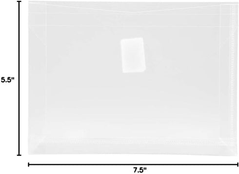 JAM PAPER Plastic Expansion Envelopes, Index Size, 12/Pack, Clear