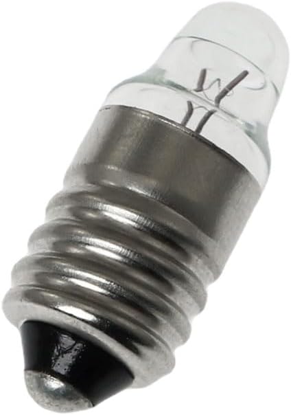 10PCS 2.5V0.3A Mini Screw Base Light Bulbs, E10 Flashlight Bulbs for Home Experiment Circuit Electrical Test