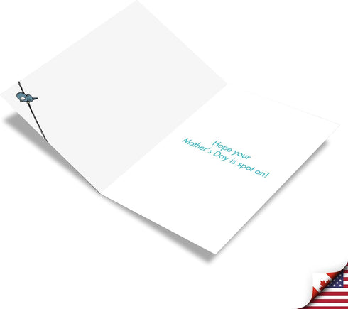 C3568MDG NobleWorks - Happy Mother's Day Card Funny - Cartoon Humor, Mom Greeting Card with Envelope - Bird Potty