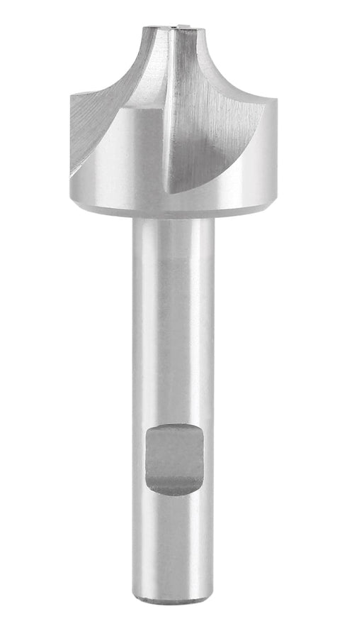 Accusize Industrial Tools 3/8'', H.S.S. Corner Rounding End Mills, 1/2'' Shank Dia