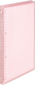 Maruman KULUFIT B5 Size 26-Ring Binder, Soft & Flexible Cover with 10 6mm Ruled Loose Sheet, Translucent Light Pink