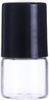USRommaner 50 Pack 1ml 1/4 Clear Glass Sample Vials For Essential Oils,Empty Glass Roller Bottle With Stainless Steel