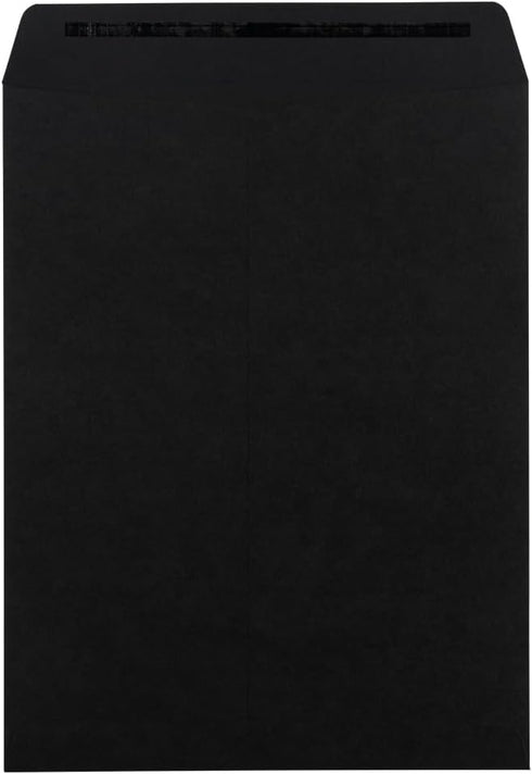 LUXPaper 10 x 13 Open End Envelopes | Peel & Press | Midnight Black | 80lb. Text | Qty 50