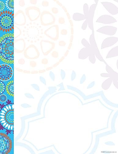 Barker Creek Designer Computer Paper Set, 200 Sheets, 8.5” by 11”, Chevron and Dots, 50 Each of 4 Designs