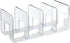 Qsvbeeqj 4 Acrylic Book End for Shelves Compartments Book End Desk Book Stopper Magazine Stand Space Saving Book