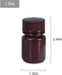 1 oz Wide Mouth Lab Reagent Bottle, Laboratory Grade Chemical Container, Sealed Leak-proof Amber HDPE Bottle, Pill Bottle, Water Sample Bottle(5 Pcs) by UMETASS