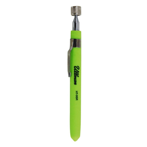 Ullman Devices HT-5GR Pocket Magnetic Pick-Up Tool - Lifts 2-1/2 lb, 5-1/2" to 25-1/2" Length, Neon Green