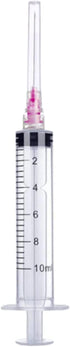 50 Pack - 10ml 18Ga Plastic Dispensing Syringe Tool, Industrial and Scientific Lab Consumables for Refilling, Measuring Liquids, Experiments Research