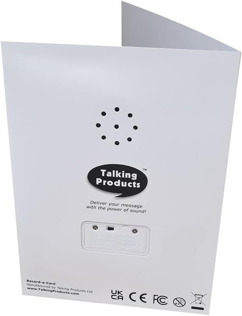 Talking Products 40 Voice Recordable Talking Greeting Card, Seconds Recording with Replaceable Batteries, Record