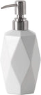 FE Soap Dispenser, 13.5oz Ceramic Bathroom Soap Dispenser with 304 Stainless Steel Pump, Decorative Liquid Hand Soap