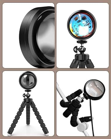 nellsi Sunset Sunset Lamp Projection with Remote Control - Endless Colors Projector Lights LED APP Floor Lamp