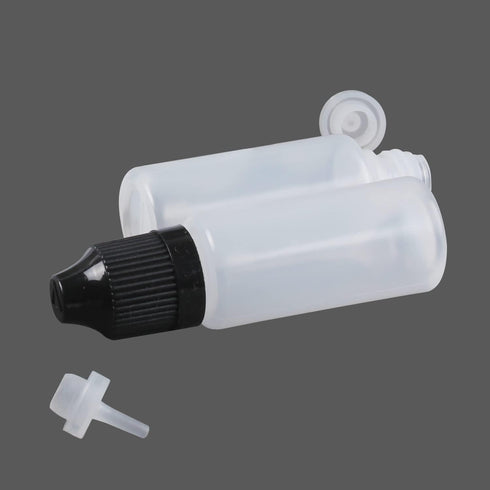 50PCS 15ml LDPE Plastic Thin Tip Dropper Bottles, Small Empty Squeeze Bottles with Black Caps, BPA Free