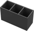 NIUBEE Acrylic Pen Holder, Black Pencil Organizer Cup with 3 Compartments for Countertop Desk Accessory Storage