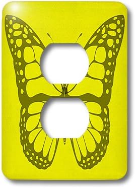 3dRose lsp_167766_6 Pretty Yellow Butterfly Light Switch Cover