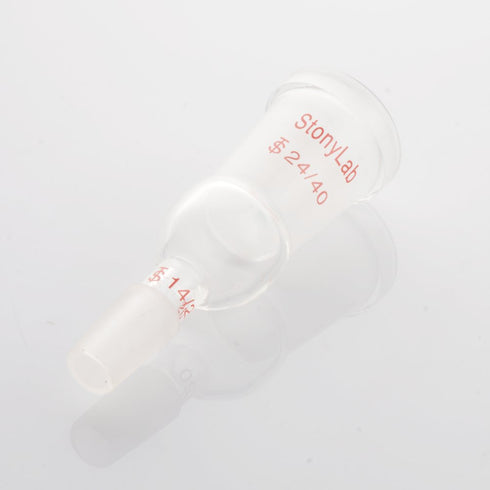 StonyLab Enlarging Adapter, Glass Adapter from 24/40 to 14/20 Glass Joint