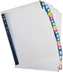 Chris.W A4 Plastic Binder Index Tab Dividers, 20 Multi-Color Tabs, Reinforced 11 Hole Design for Ring Binders