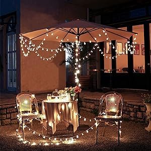 2-Pack 52FT 120LEDs 26FT 60LEDs 8 Battery Operated LED Globe String Lights, Total - Each Mode Waterproof Christmas
