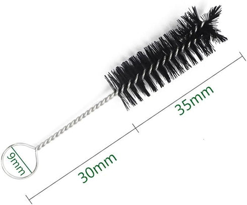 6 Piece 65mm Mini Short Soft Nylon Brush Cleaner for Glass Tube Cleaning Tools Lab Brushes by Louishy