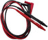Retractable PVC Tip Test Lead Set, Right Angle, Adjustable Length in Red and Black