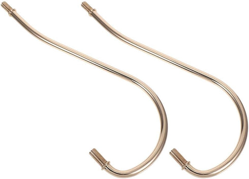 2Pcs 11.41X4.13X0.47In STOBOK Curved Lamp Rod Replacement Threaded Lamp Stem for Table and Floor Repair Lighting