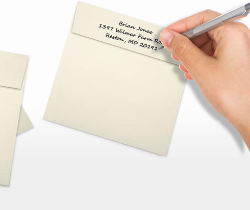 LUXPaper Square Invitation Envelopes, 5" x 5", Natural, 70lb. Text, 50 Qty, Peel & Press