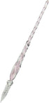 Vintage Handmade Glass Dip Pen Set, Elegant Crystal Signature Pen Gift (Light Pink)