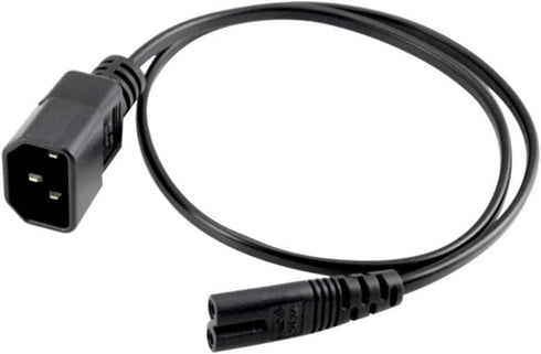 Strhowill 2m C14 C7 (Figure-8) 10A 250V, (2M C14 C7 Short AC Power Cord, Plug to Socket, Compatible with Laptop