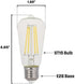 5363000 8 (100 ST15 Dimmable Bulb, Westinghouse Lighting Watt Watt Equivalent) Clear Filament LED Light Medium Base