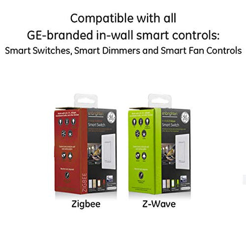 Enbrighten Add-On Switch QuickFit, In-Wall Rocker Paddle, Z-Wave ZigBee Wireless Smart Lighting Controls, 46199
