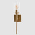 AUGE LIGHT Gold Wall Light, Brushed Bathroom Vanity Light with Clear Glass