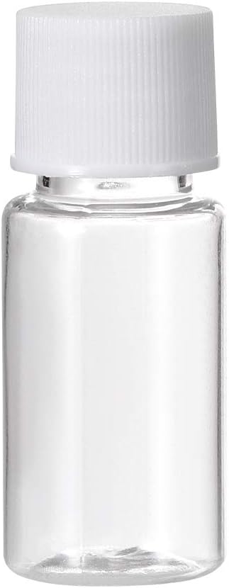 uxcell Plastic Lab Chemical Reagent Bottle, 10ml/0.34oz Wide Mouth Sample Sealing Container, 20pcs Transparent