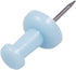 JAM PAPER Colorful Push Pins, Baby Blue Pushpins, 100/Pack
