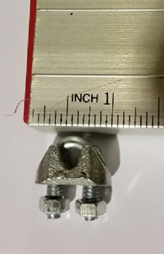 Excursions 1/8' U-Bolts Galvanized Wire Rope Clamps - 10 Pack