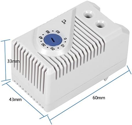 Mechanical Thermostat, 0-60 Adjustable Normally Close Temperature Controller Switch (KTO011)